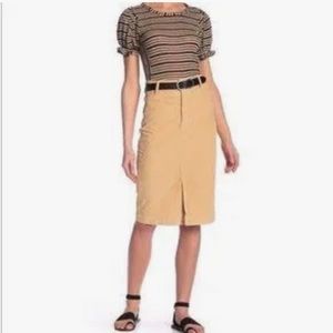 Free people corduroy skirt with split